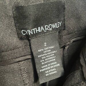 Cynthia Rowley Size 2 grey/black trousers